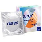 Durex Invisible XL, prezervative mărite extra-subțiri, 3 bucăți