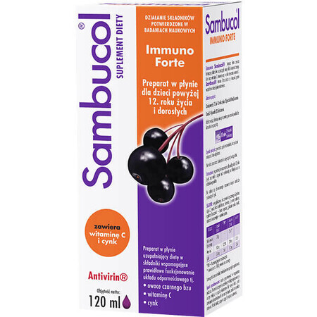 Sambucol Immuno Forte, flüssig für Kinder ab 12 Jahren und Erwachsene, 120 ml