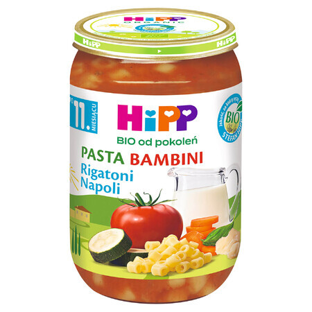 HiPP Nudeln Bambini Bio, Rigatoni Napoli, nach 11 Monaten, 220 g 