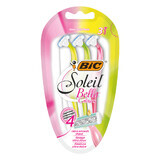 BIC Soleil Bella Colours, Damen-Rasierer, 4-Klingen, 3 Stück