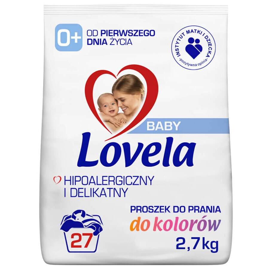 Lovela Baby, Waschpulver für Babykleidung, hypoallergen, Farbe, ab Geburt, 2,7 kg