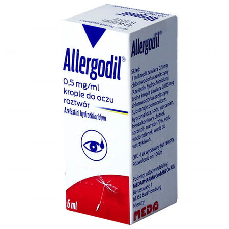 Allergodil 0,5 mg/ml, Augentropfen, Lösung 6 ml