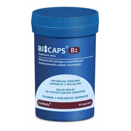 ForMeds, Bicaps B2, vitamine B2 40 mg, 60 gélules