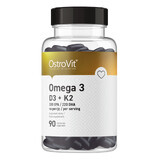 OstroVit Oméga 3 D3 + K2, 90 gélules