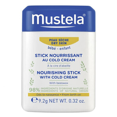 Mustela Bebe Enfant, Schutzstift mit Cold Cream, ab Geburt, 9,2 g