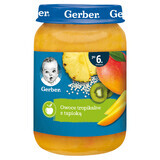 Desert Gerber, fructe tropicale cu tapioca, după 6 luni, 190 g