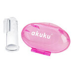 AKUKU, brosse à doigts en silicone, rose, A0265, 1 pièce