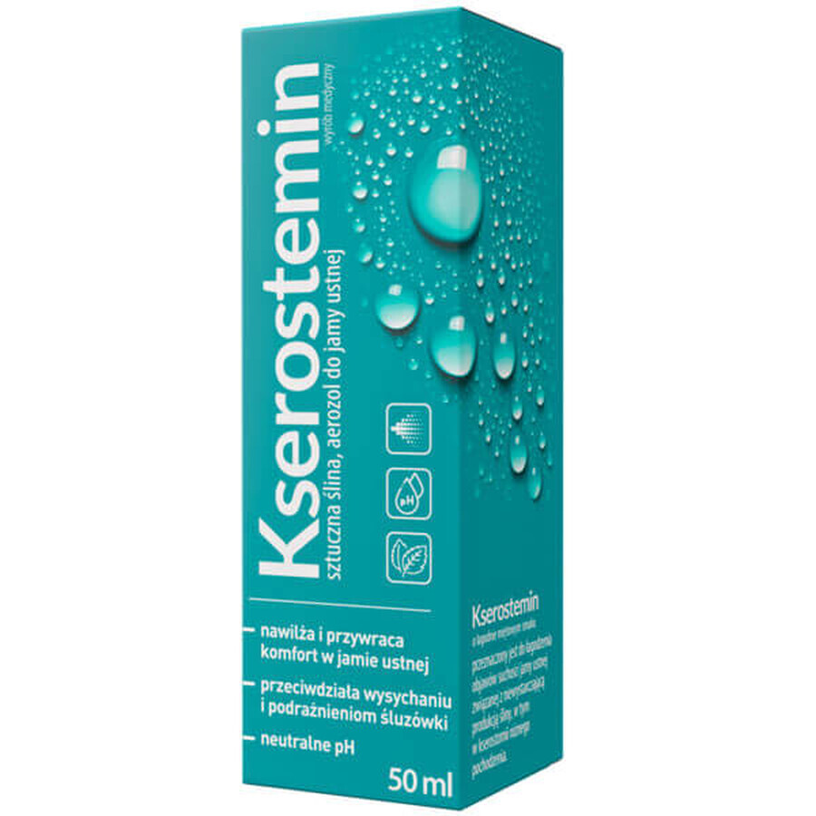 Xerostemin, künstlicher Speichel, Mundspray, mit mildem Minzgeschmack, 50 ml