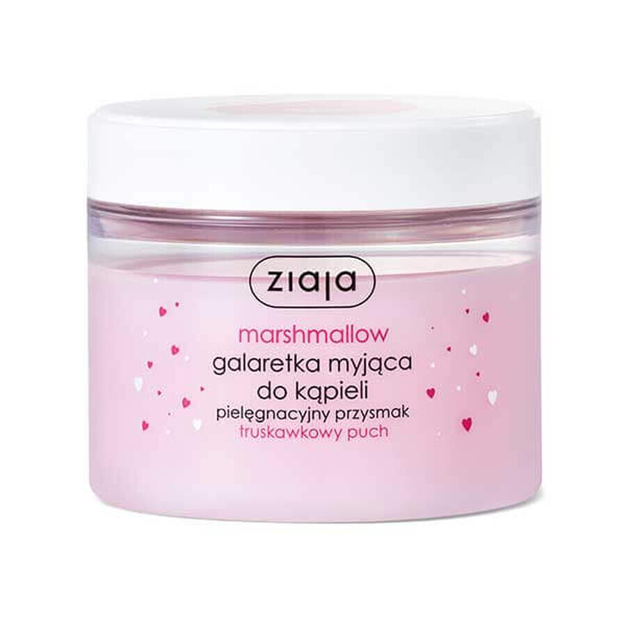 Set Ziaja Marshmallow, scrub cu zahăr, 300 ml + gel de curățare pentru baie, 260 ml + cremă de mâini, 50 ml + spumă de curățare pentru corp și mâini, 250 ml