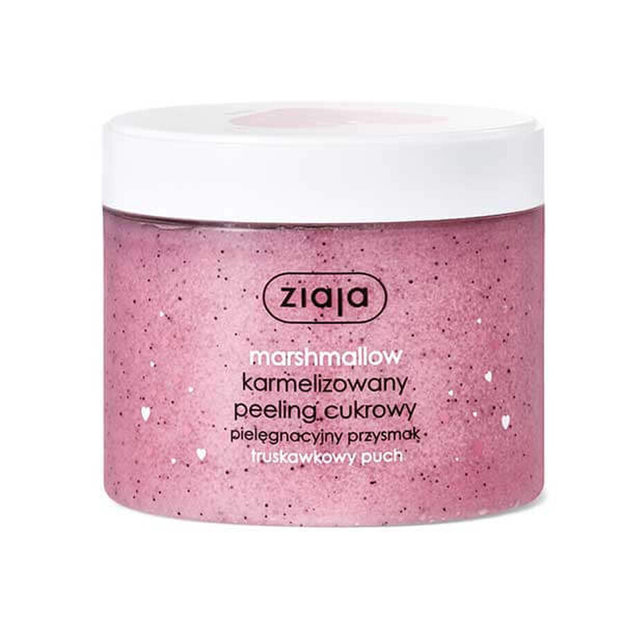 Set Ziaja Marshmallow, scrub cu zahăr, 300 ml + gel de curățare pentru baie, 260 ml + cremă de mâini, 50 ml + spumă de curățare pentru corp și mâini, 250 ml