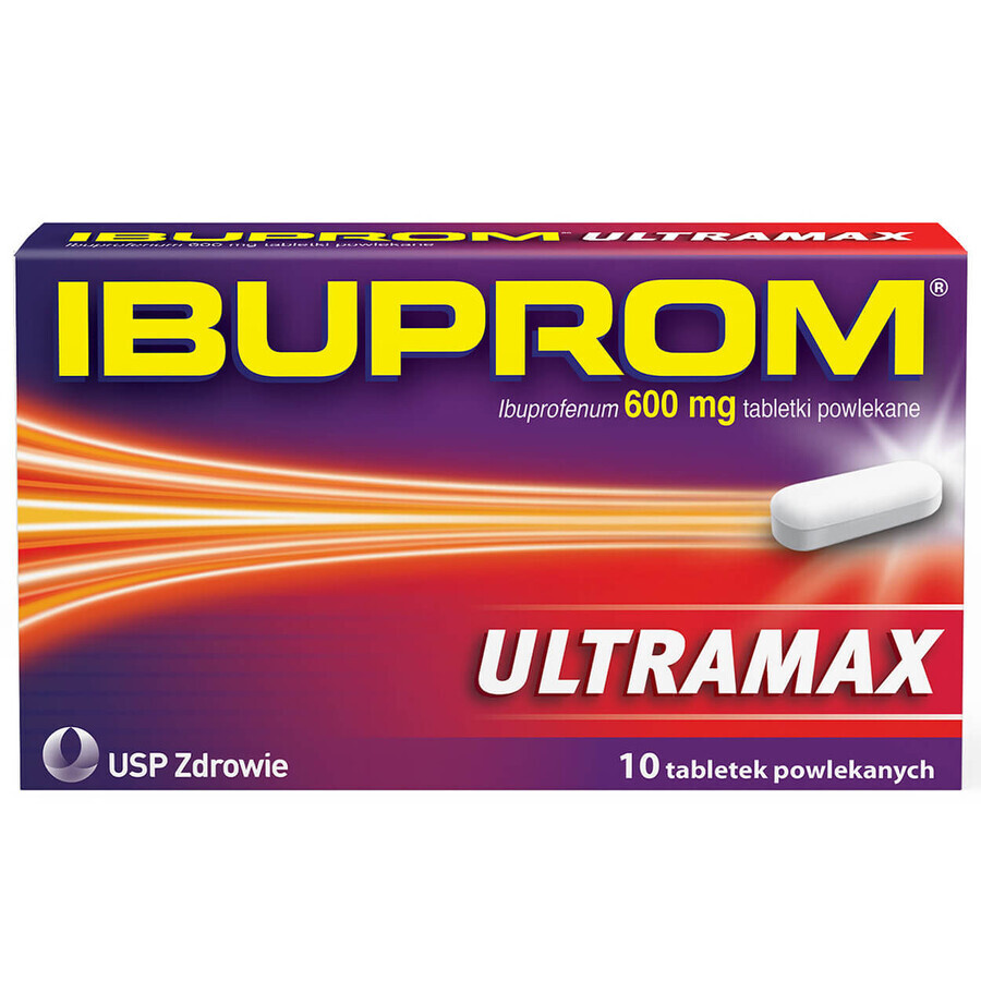 Ibuprom Ultramax 600 mg, 10 film-coated tablets