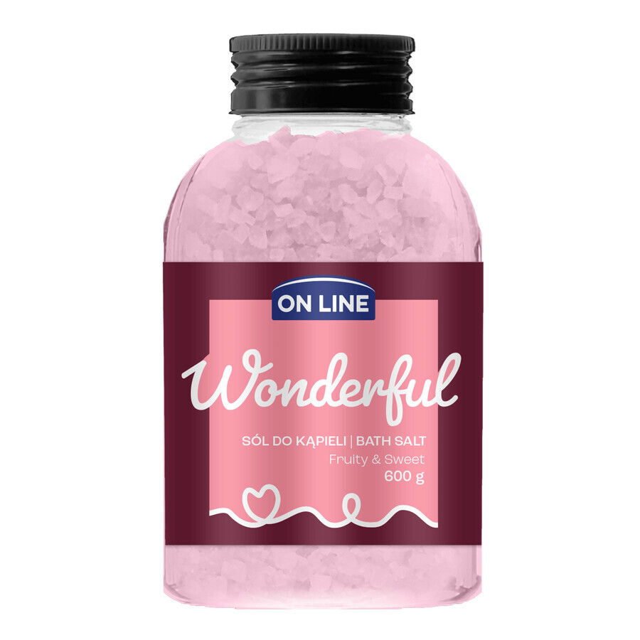 On Line Wonderful, sel de bain, Fruité &amp; sucré, 600 g