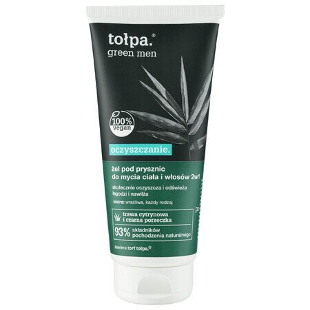 Tolpa Green Men Cleansing, Körper- und Haarreinigungs-Duschgel 2in1, 200 ml