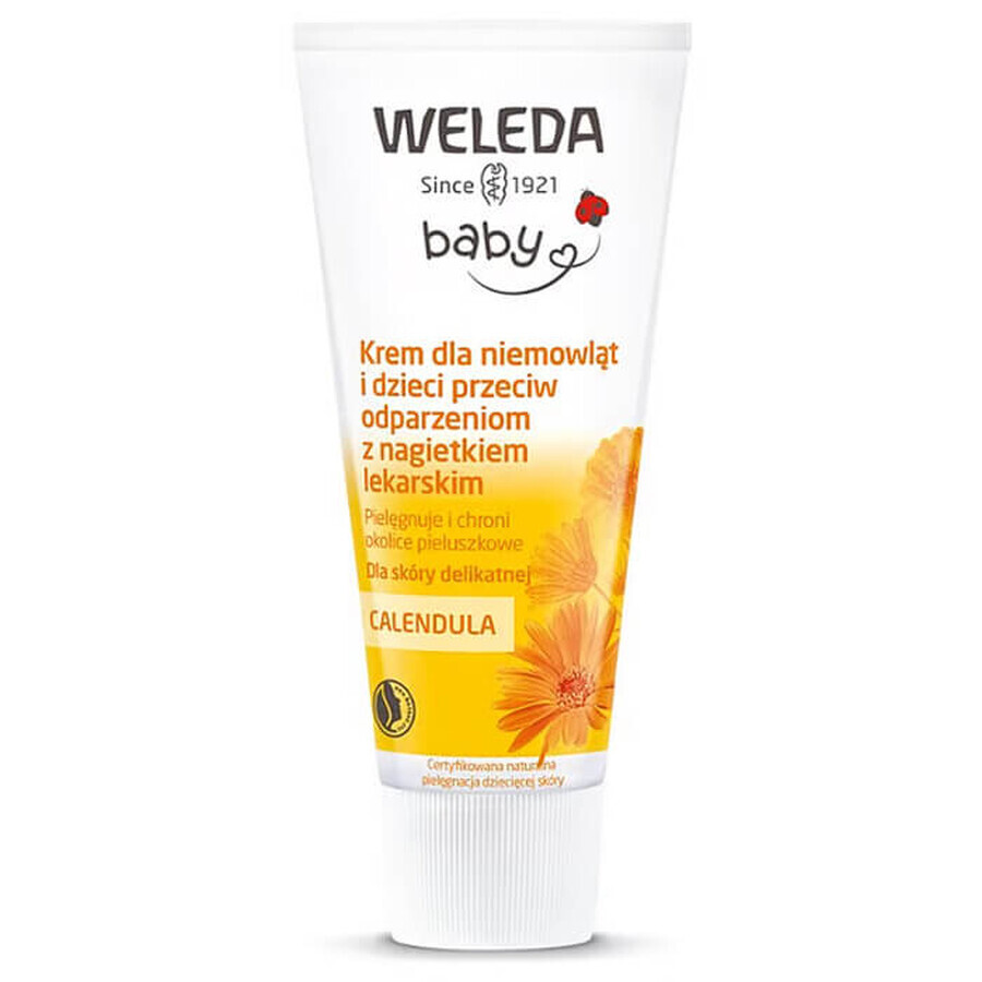 Weleda Calendula, Anti-Brenn-Creme mit Calendula, empfindliche Haut, 75 ml