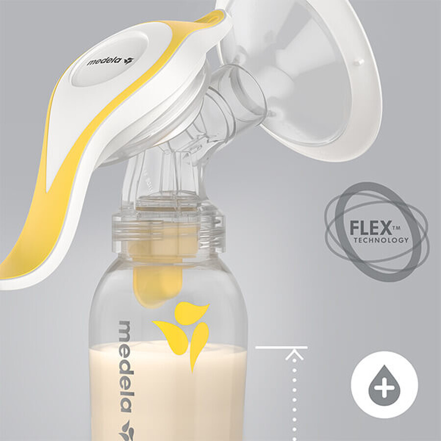 Medela Harmony Flex, manuelle Milchpumpe, 2-Phasen-Milchpumpe + Set mit dem wichtigsten Zubehör