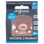 Difrax Natural, sucette, silicone, ronde, Blossom, pour prématurés et nouveau-nés jusqu'à 2 mois, 1 pièce