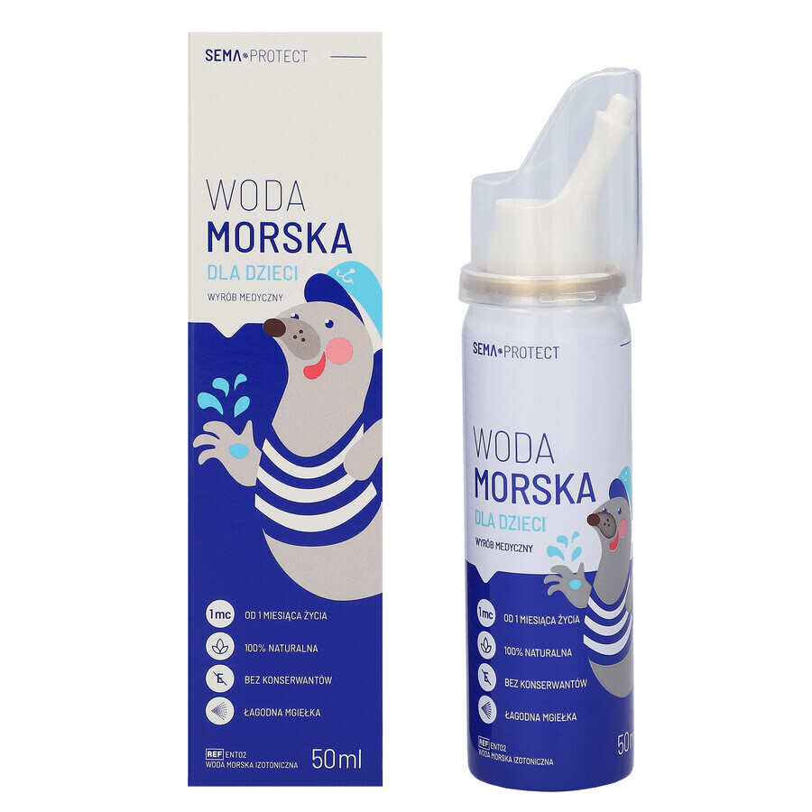 SEMA Protect, Meerwasser für Kinder, Nasenspray, 50 ml