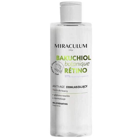 Miraculum Bakuchiol Botanique Retino, tonique rajeunissant pour le visage, anti-âge, 200 ml