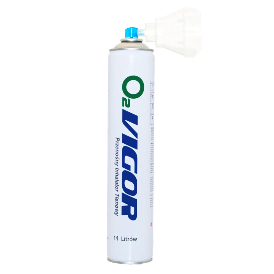 O2 Vigor portable oxygen inhaler, 14 liters