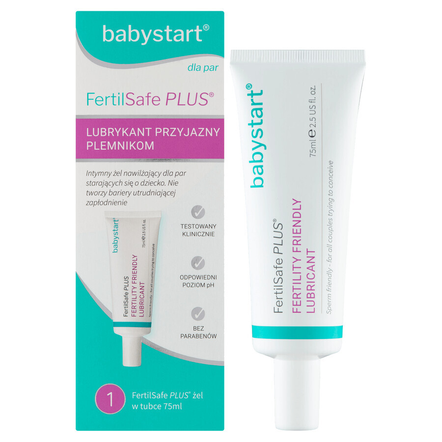 Babystart Fertilsafe Plus, intimate moisturizing gel for couples trying to have a baby, 75 ml