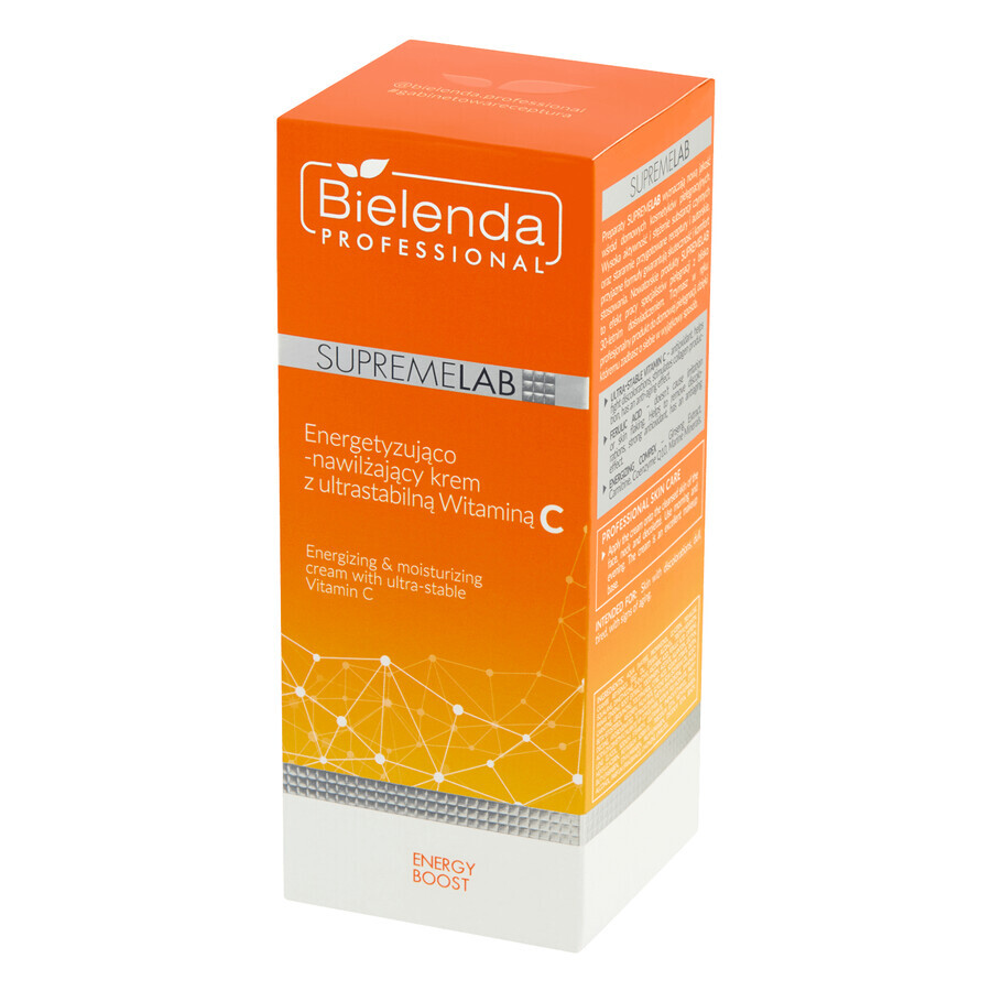 Bielenda Professional SupremeLAB Energy Boost, vitaliserende en hydraterende gezichtscrème met vitamine C, 50 ml