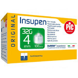 Pic Solution Insupen, ace pentru stilou cu insulină, 32G (0,23 mm) x 4 mm, 100 bucăți