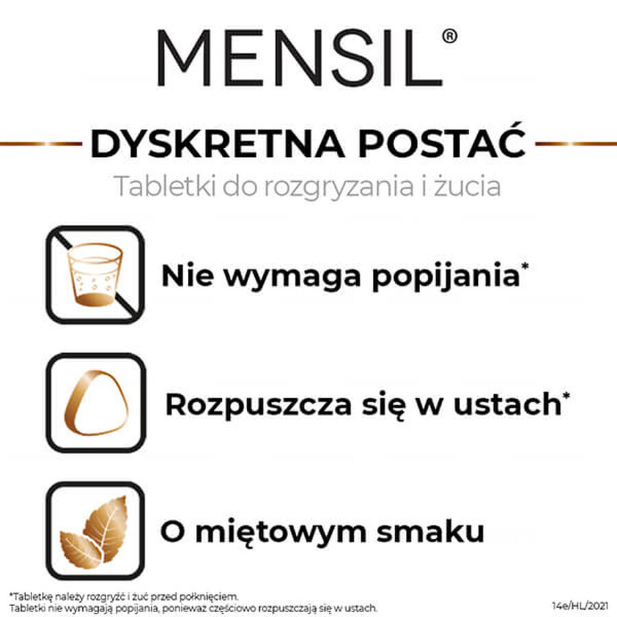 Mensil 25 mg, 8 comprimidos masticables