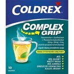 Coldrex Complex Grip 500 mg + 200 mg + 10 mg, poeder voor orale oplossing, citroen-muntsmaak, 10 sachets