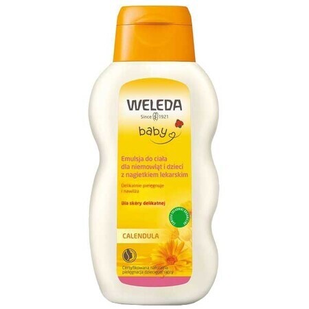 Weleda Calendula Baby, calendula lichaamsemulsie voor baby's en kinderen, 200 ml