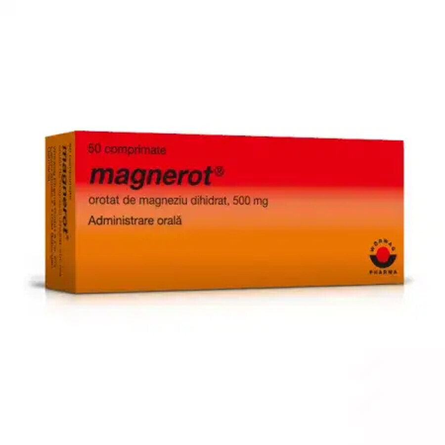 Magnerot 500 mg, 50 comprimate, Worwag Pharma