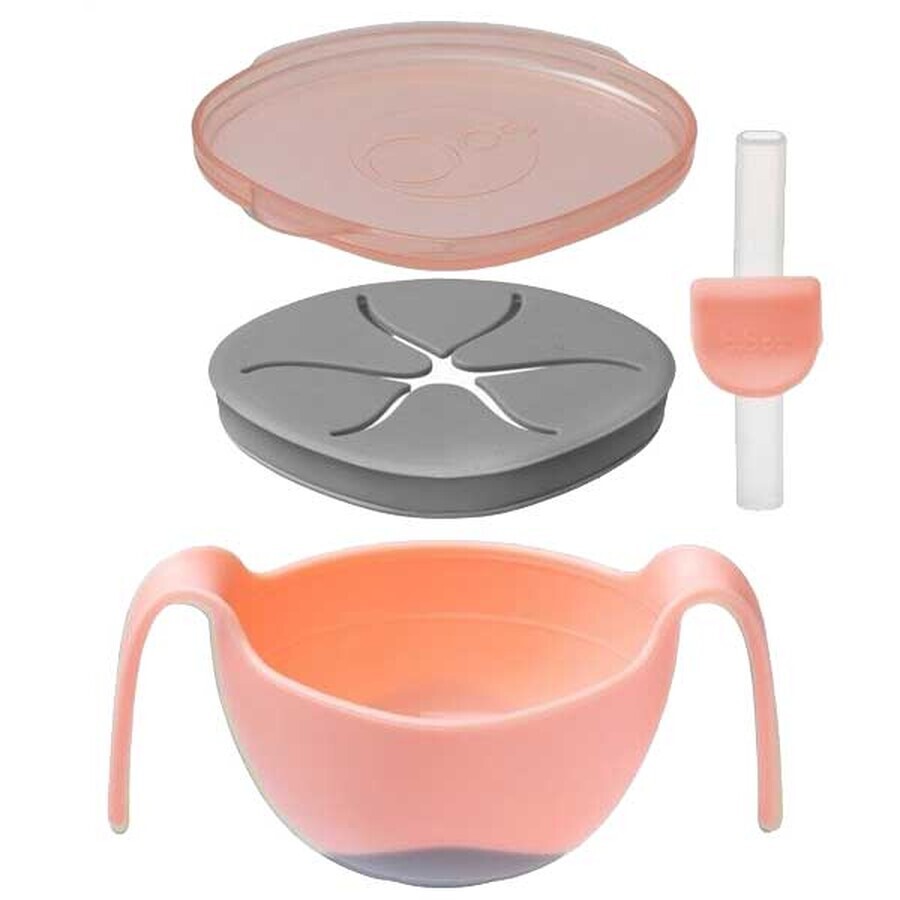 B.Box, Mehrzweck-Nichttrinkbecher mit Strohhalm, 4-in-1-Set, Tutti Frutti, ab 6 Monaten, 1 Stück