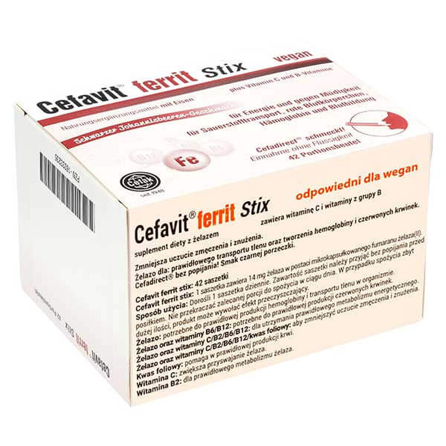 Cefavit Ferrit Stix, 42 Tütchen