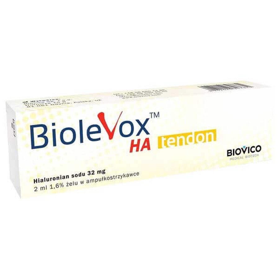 Biovico, Biolevox HA Tendon, Abgabegel, 2 ml x 1 Ampulle Spritze