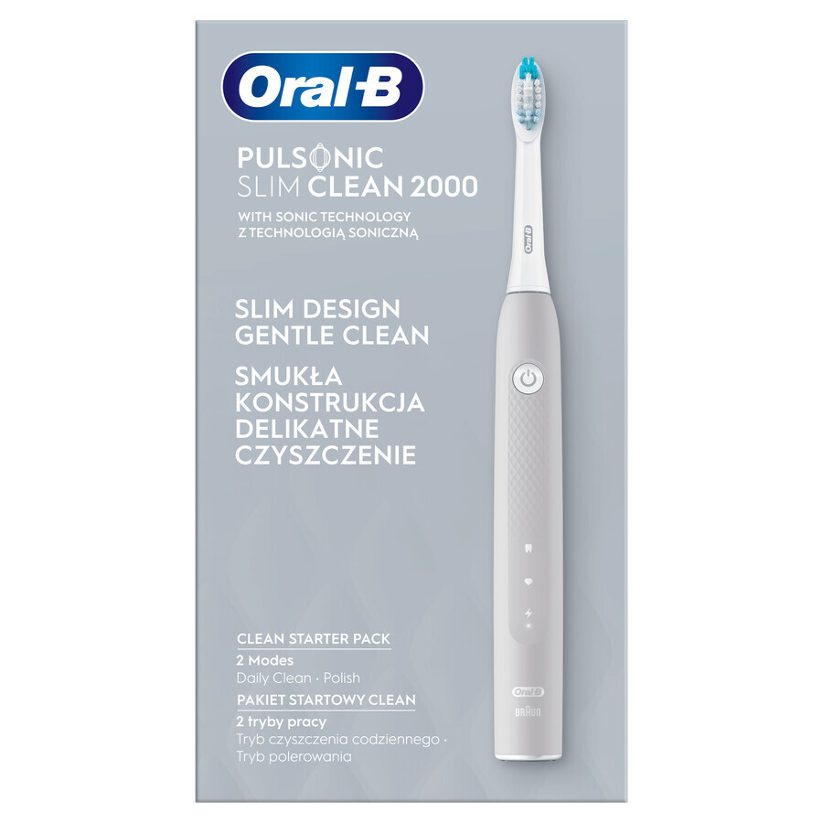 Oral-B Pulsonic Slim Clean 2000 Weiß, elektrische Schallzahnbürste