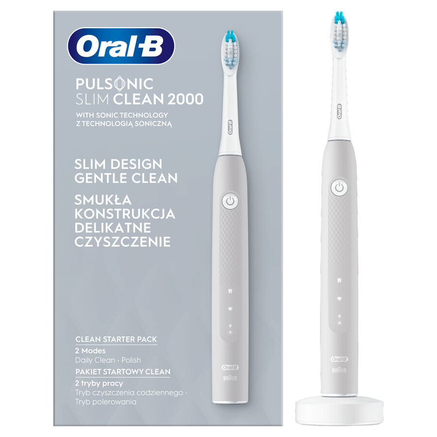 Oral-B Pulsonic Slim Clean 2000 Weiß, elektrische Schallzahnbürste