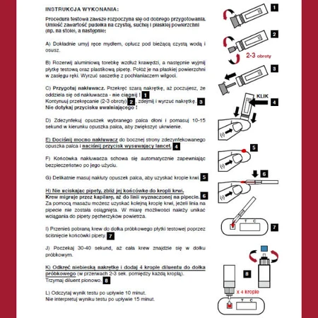 LabHome Ferri-Check, test de sânge pentru detectarea deficienței de fier, diagnosticarea anemiei, 1 buc