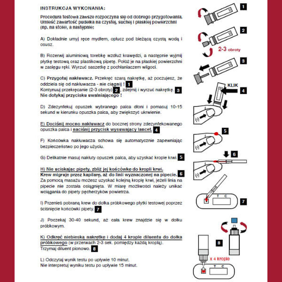 LabHome Ferri-Check, esame del sangue per la rilevazione della carenza di ferro, diagnosi dell'anemia, 1 pezzo