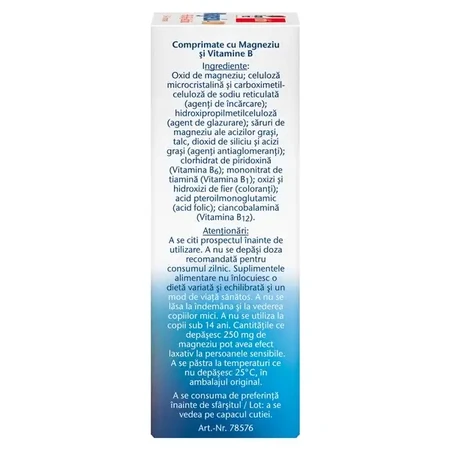 Magnesium 400 mg+ Vit. B1+B6+B12+ Folic acid, 30+10 tablets, Doppelherz