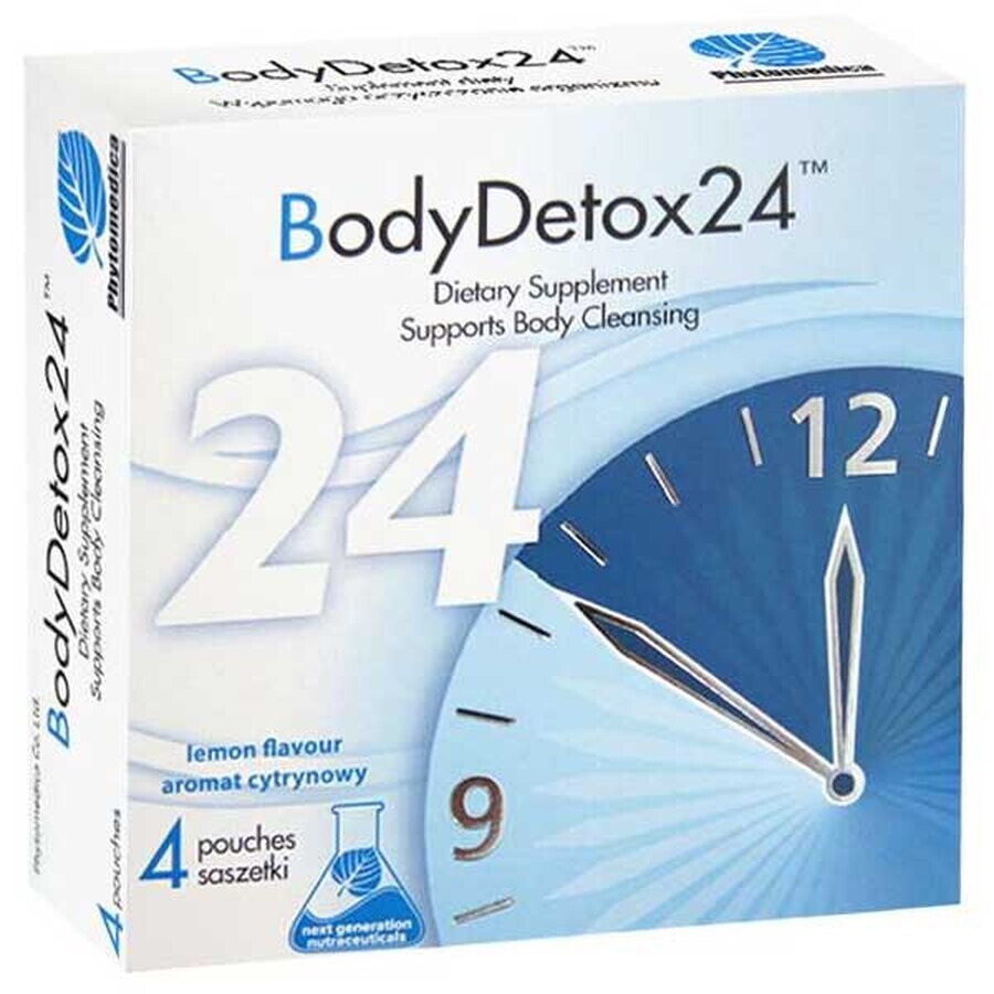 BodyDetox 24, Zitronengeschmack, 4 Portionsbeutel