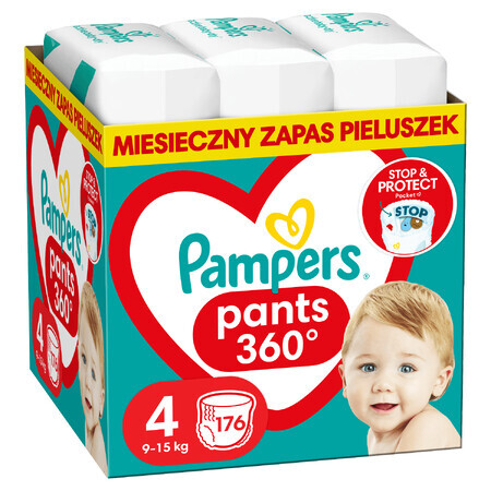 Pampers Pants, Windeln, Maxi, Größe 4, 9-15 kg, 176 Stück