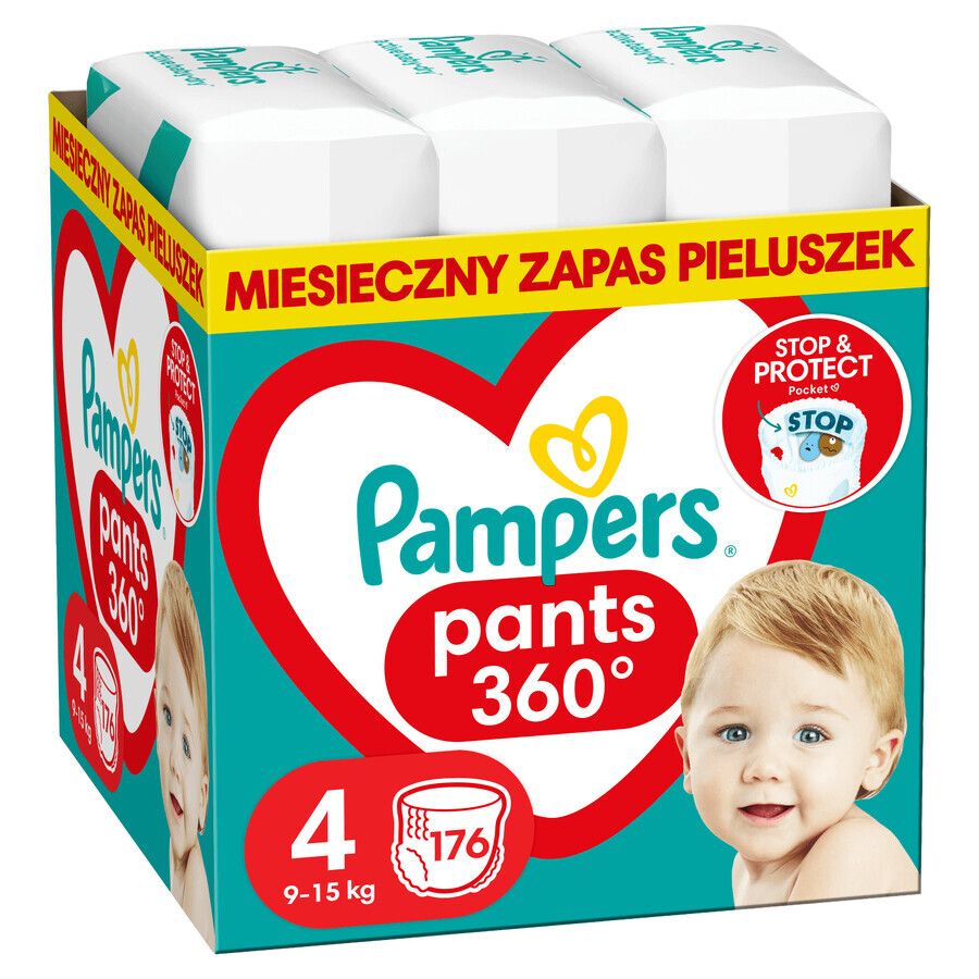 Pampers Pants, Windeln, Maxi, Größe 4, 9-15 kg, 176 Stück