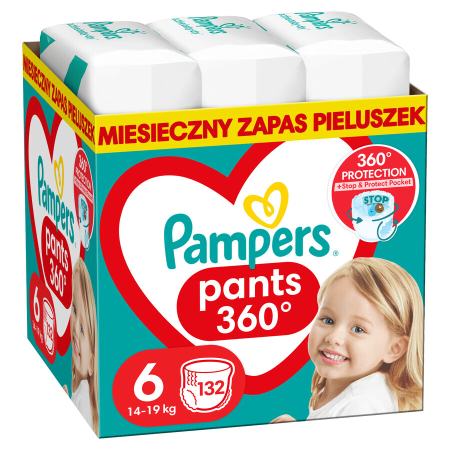 Pampers Pants, diapers, Extra Large, size 6, 14-19 kg, 132 pcs