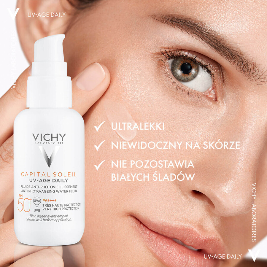 Vichy Capital Soleil UV-Age Daily, Fluid gegen Lichtalterung, SPF 50+, 40 ml