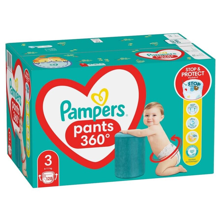 Pampers Pants, Windeln, Größe 3, 6-11 kg, 128 Stück