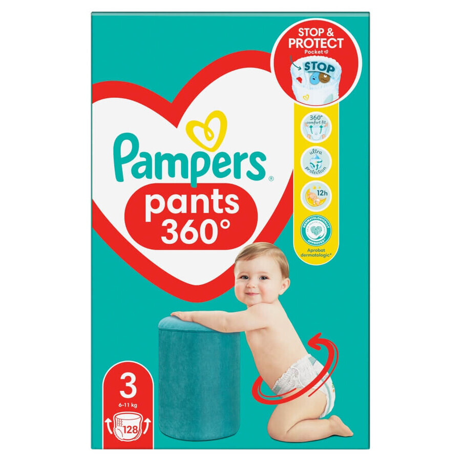 Pampers Pants, Windeln, Größe 3, 6-11 kg, 128 Stück