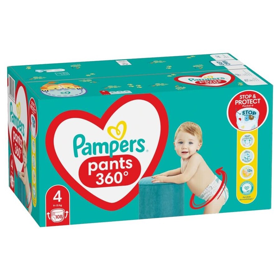 Pampers Pants, Windeln, Größe 4, 9-15 kg, 108 Stück