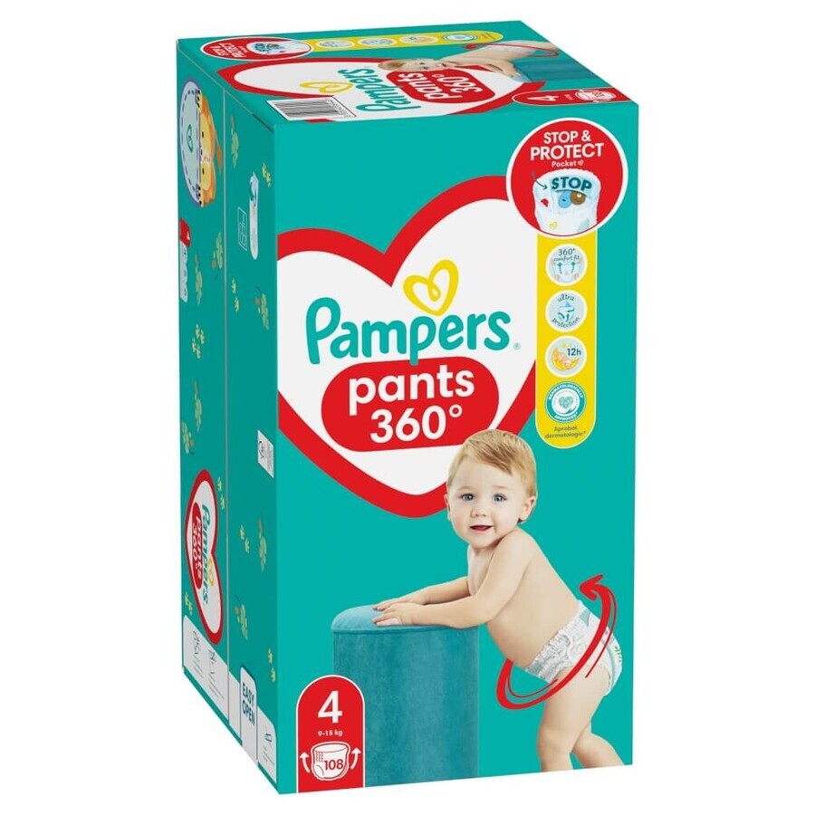 Pampers Pants, Windeln, Größe 4, 9-15 kg, 108 Stück