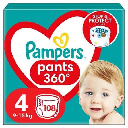 Pampers Pants, Windeln, Größe 4, 9-15 kg, 108 Stück