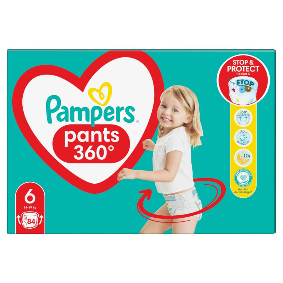 Pampers Pants, Windeln, Größe 6, 14-19 kg, 84 Stück