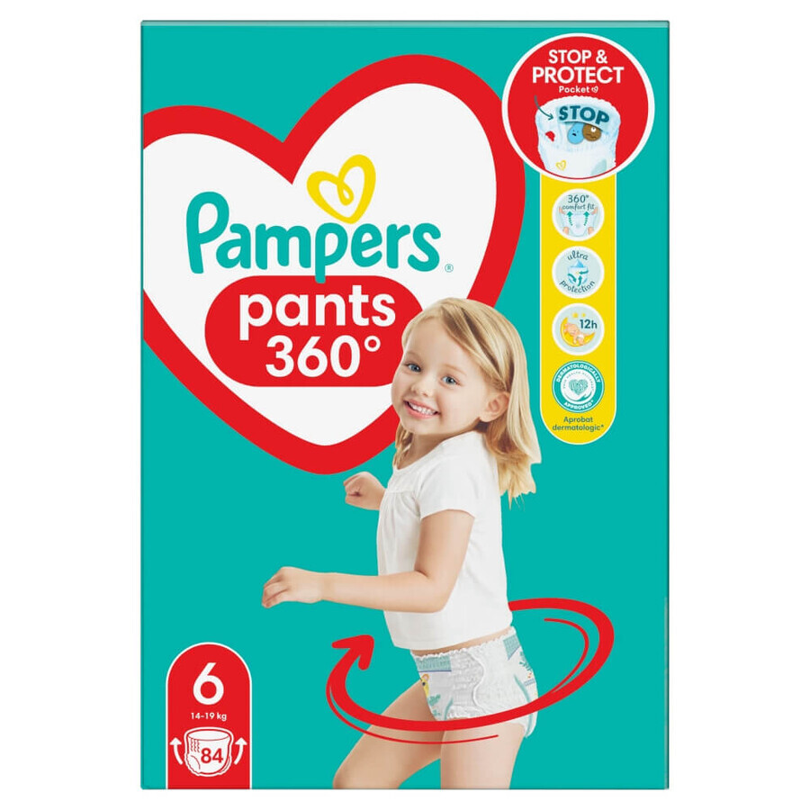 Pampers Pants, Windeln, Größe 6, 14-19 kg, 84 Stück